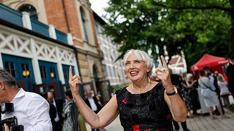 Claudia Roth (Bündnis 90/Die Grünen), Kulturstaatsministerin, bei der Eröffnung der Bayreuther Richard-Wagner-Festspiele.