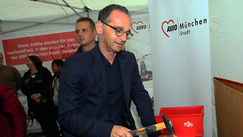 Der Bundesaußenminister zu Besuch in München: Heiko Maas (SPD) auf dem Isarinselfest.