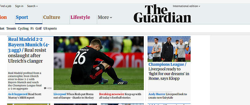 The Guardian (Großbritannien): "Real widersteht Ansturm nach Ulreichs Gamechanger"