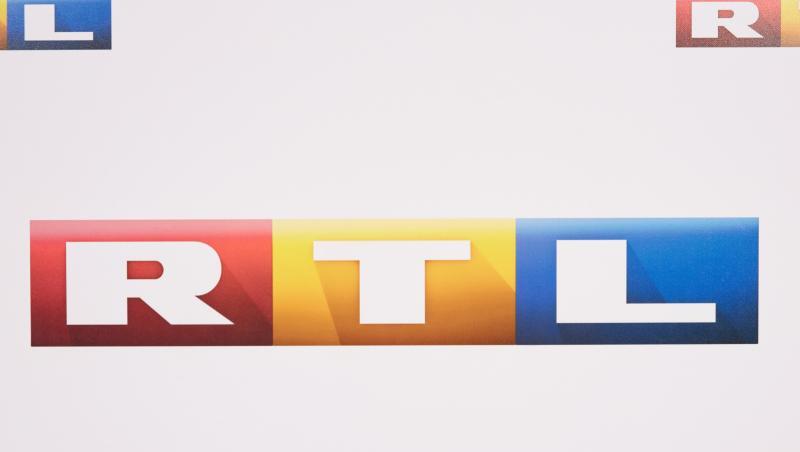 Das RTL-Logo auf einer Wand. Das RTL-Logo auf einer Wand.