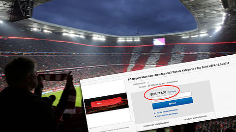 Tickets für die Bayern-Spiele werden im Internet zu horrenden Preisen angeboten.
