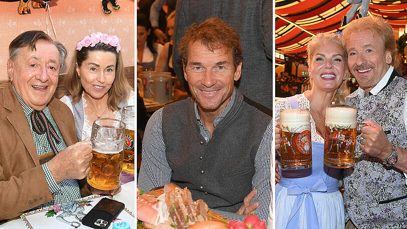 Auch auf der Wiesn 2022 sind wieder jedem Menge Promis beim Feiern.