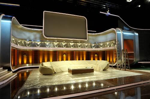 Die " Wetten, dass?"-Kulisse in der Olympiahalle
