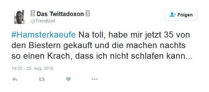 So amüsieren sich Twitter-User über die Hamsterkäufe im Konzept zur Zivilverteidigung.
