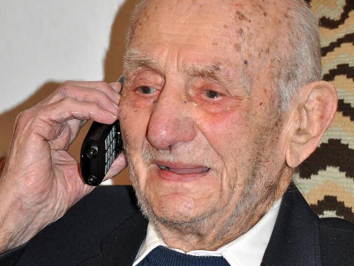 Gustav Gerneth an seinem 110. Geburtstag.