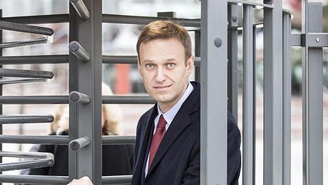 Der russische Oppositionelle Alexej Nawalny beim EuGH in Straßburg.