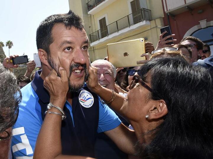 Matteo Salvini, Innenminister und Chef der rechten Lega, gilt als der eigentliche starke Mann in Rom. Foto. Stefano Cavicchi/LaPresse/ZUMA Press