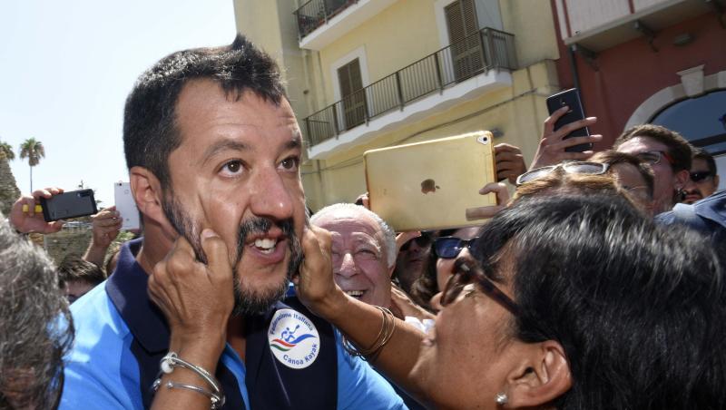 Matteo Salvini, Innenminister und Chef der rechten Lega, gilt als der eigentliche starke Mann in Rom. Foto. Stefano Cavicchi/LaPresse/ZUMA Press Matteo Salvini, Innenminister und Chef der rechten Lega, gilt als der eigentliche starke Mann in Rom. Foto. Stefano Cavicchi/LaPresse/ZUMA Press