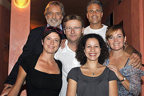 "Sextett" in der Komödie im Bayerischen Hof in München 2009: Claudia Scarpatetti, Regisseur und Schauspieler Rene Heinersdorff, Kerstin Radt, Simone Pfennig, Thomas Fritsch, Karsten Speck