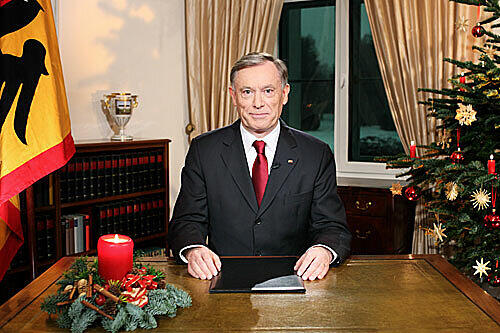 Bundespräsident Horst Köhler hält seine Weihnachtsansprache