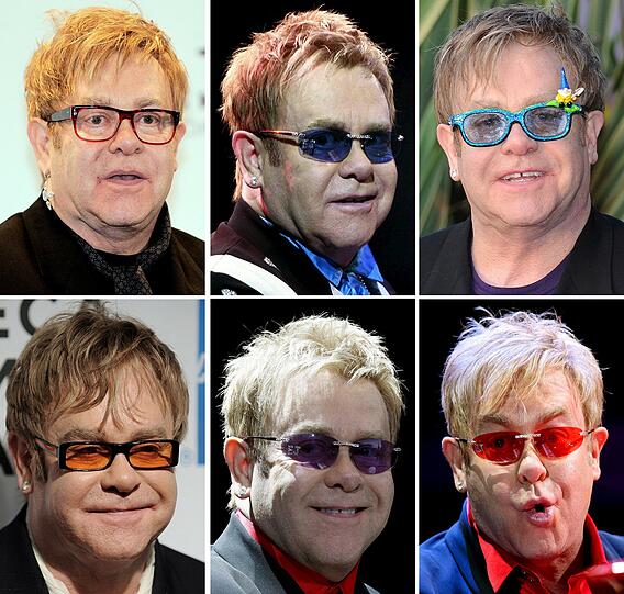 Den Durchblick hat er dank seiner bunten Sonnenbrillen immer &ndash; vor allem, seit er clean ist: Superstar Elton John.