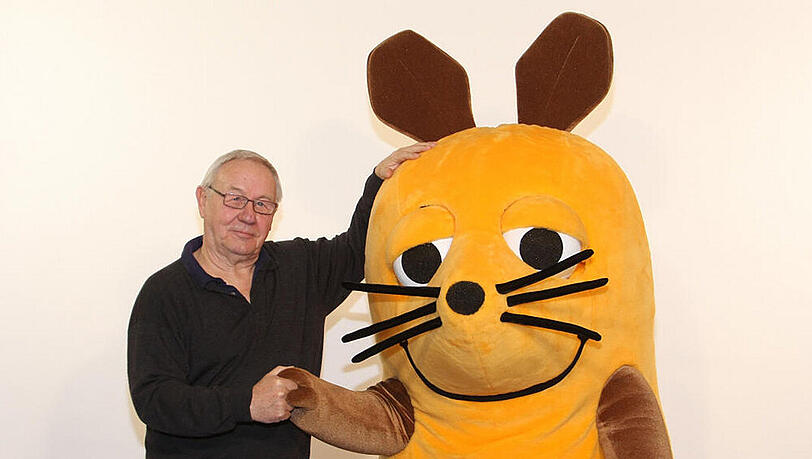 Die Maus gemeinsam mit ihrem geistigen Vater Armin Maiwald