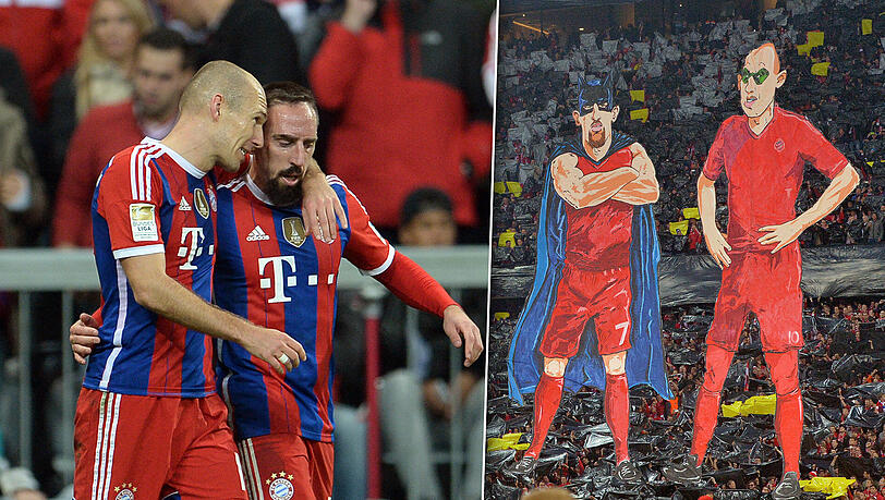 "Die beiden haben in dem Alter auch Weisheit gefunden." Bayern-Präsident Uli Hoeneß über Arjen Robben (l.) und Franck Ribéry. "Die beiden haben in dem Alter auch Weisheit gefunden." Bayern-Präsident Uli Hoeneß über Arjen Robben (l.) und Franck Ribéry.