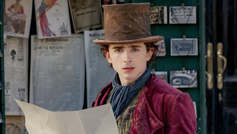 Timothée Chalamet als der junge Schokoladen-Künstler Willy Wonka.