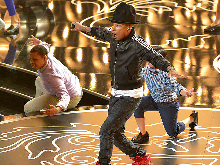 Pharrell bei seinem Auftritt zu den 86. Academy Awards