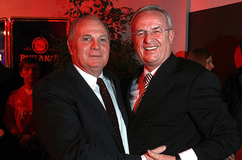 Uli Hoeneß und Martin Winterkorn im Januar 2012 auf der Feier zu Hoeneß' 60. Geburtstag.