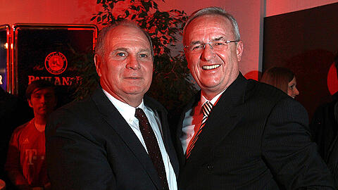 Uli Hoeneß und Martin Winterkorn im Januar 2012 auf der Feier zu Hoeneß' 60. Geburtstag.