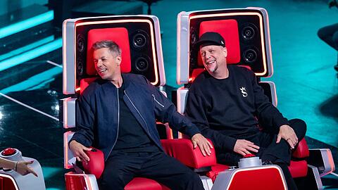 Konnten nur staunend ins gegnerische Team schauen: Michi Beck (links) und Smudo verpassten bei "The Voice of Germany" ein vielversprechendes Talent.