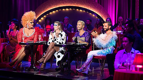 "Queen of Drags": Neben Heidi Klum, Bill Kaulitz und Conchita Wurst wird auch Drag-Ikone Olivia Jones (li.) in der Jury Platz nehmen
