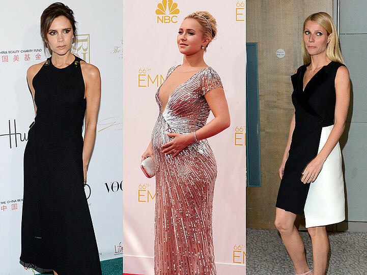 Sie litten unter Wochenbettdepression: Victoria Beckham, Hayden Panettiere und Gwyneth Paltrow (v.l.n.r.)