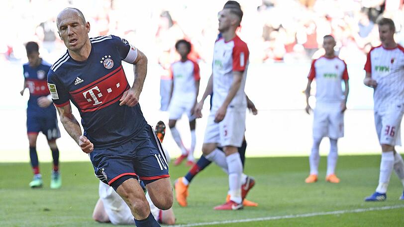 Arjen Robben, Note 2. Dass er in der Startelf stehen würde, hatte Heynckes ebenfalls angekündigt. War hochmotiviert und einer der aktivsten Bayern in der Offensive. Leitete das 2:1 im Zusammenspiel mit Kimmich ein. Mit seinem Gewaltschuss zum 3:1 machte er den Sieg und damit die 28. Meisterschaft der Bayern endgültig klar.