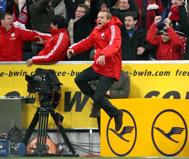 Sehr zur Freude des damaligen Bayern-Coaches Jürgen Klinsmann.