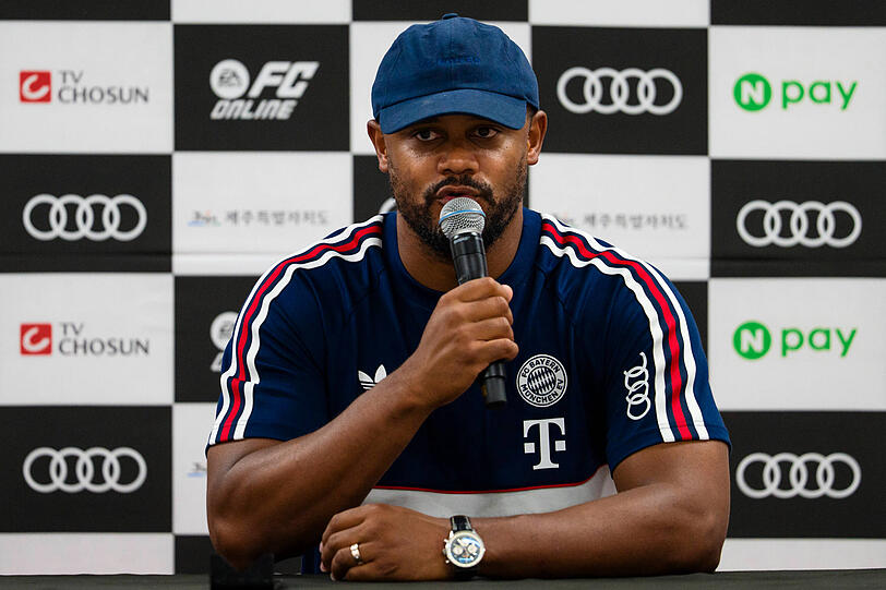Wo lässt er Saibari spielen? Bayern-Trainer Vincent Kompany. Wo lässt er Saibari spielen? Bayern-Trainer Vincent Kompany.