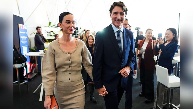 Katy Perry und Justin Trudeau im Januar 2026 beim Weltwirtschaftsforum im schweizerischen Davos.