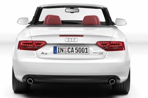 Schickes Heck: Auch aus der Rückansicht macht das neue Audi A5 Cabrio eine gute Figur.