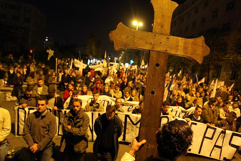 In Paris protestieren christliche Aktivisten gegen Castelluccis Stück "On the Concept of the Face, Regarding the Son of God".