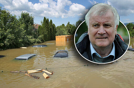 Horst Seehofer ist erschüttert von der aktuellen Hochwasser-Lage in Deggendorf...