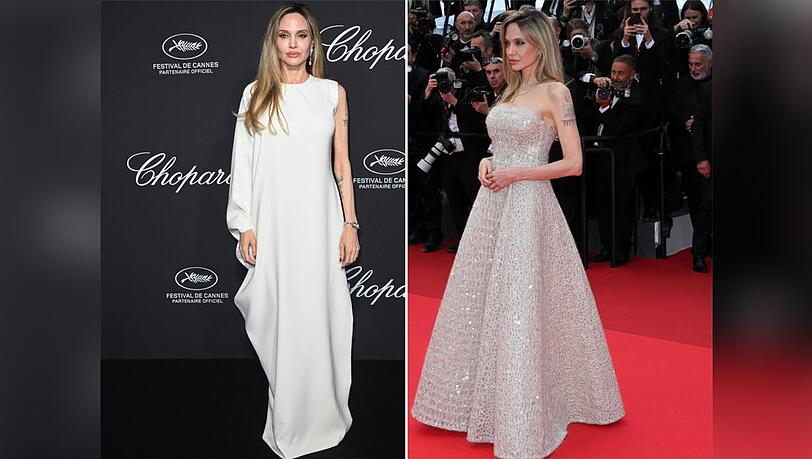Angelina Jolie bezauberte in hellen Kleidern an der Croisette.