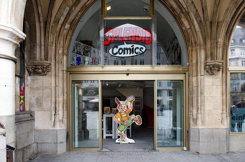 Ein Jahr lang darf "Splendid Comics" im kleinen Laden direkt am Marienplatz seinen Lesestoff verkaufen.