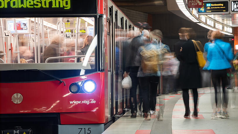 Eine U-Bahn in Nürnberg – ohne Fahrer.