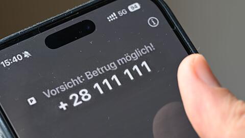 So sieht der Warnhinweis von Vodafone aus, bei der Telekom wird marginal anders gewarnt: "Vorsicht, m&ouml;glicher Betrug!"