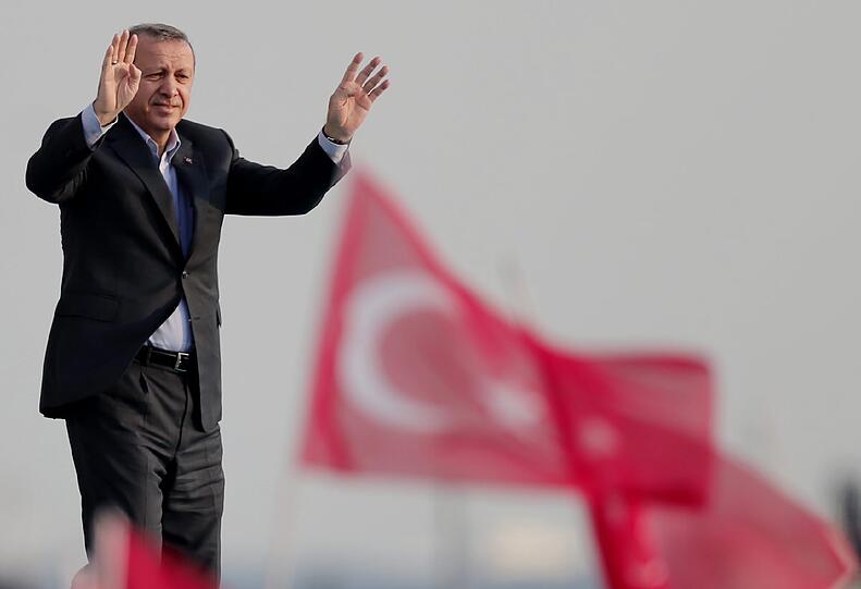 Hält die Medien in seinem Land für frei: Der türkische Staatspräsident Recep Tayyip Erdogan.