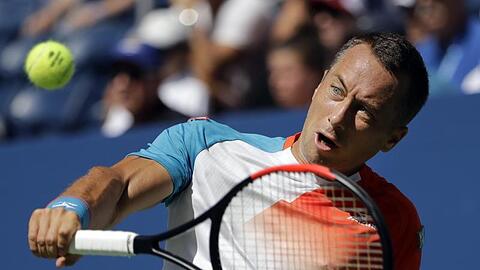 Philipp Kohlschreiber steht nach seinem Sieg über den Franzosen Ugo Humbert in Auckland im Viertelfinale. Foto (Archiv): Kevin Hagen/AP