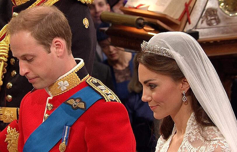 In der Kirche: Willliam und Kate