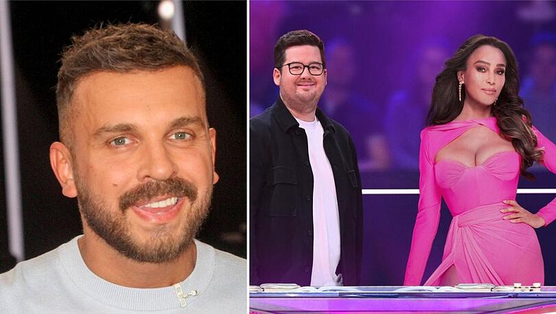Chris Tall, Verona Pooth und Edin Hasanovic (li.) werden in der ersten Ausgabe von "The Masked Singer" rätseln. Chris Tall, Verona Pooth und Edin Hasanovic (li.) werden in der ersten Ausgabe von "The Masked Singer" rätseln.
