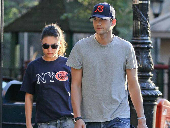 Noch sieht man nichts, doch diese beiden werden bald Eltern: Mila Kunis und Ashton Kutcher in New York