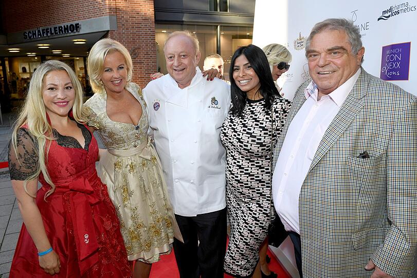 Theresa Schleicher, Astrid Söll, Alfons Schuhbeck, Noura El Massaoudi und Dr. Peter Schleicher