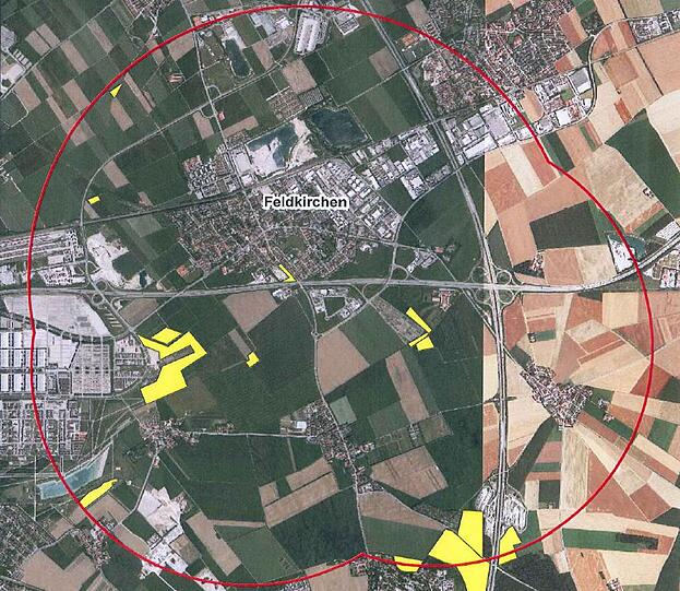 Hier ist die Quarantäne-Zone eingezeichnet.