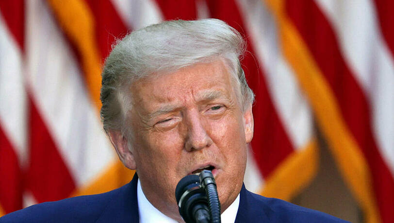 Donald Trump bei seiner jüngsten Pressekonferenz Donald Trump bei seiner jüngsten Pressekonferenz