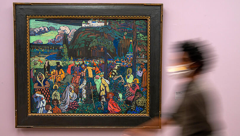 Das Gem&auml;lde "Das bunte Leben" (1907) von Wassily Kandinsky hing als Leihgabe der Bayerischen Landesbank im Lenbachhaus. (Archivbild)