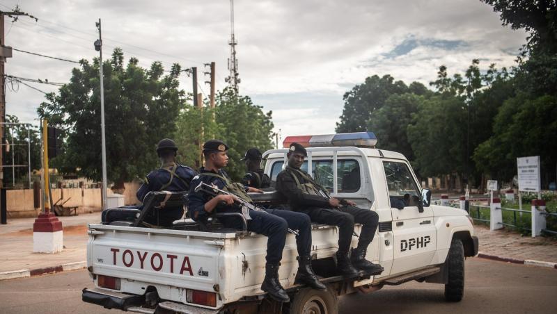 Polizisten in Niamey, der Hauptstadt der Republik Niger.