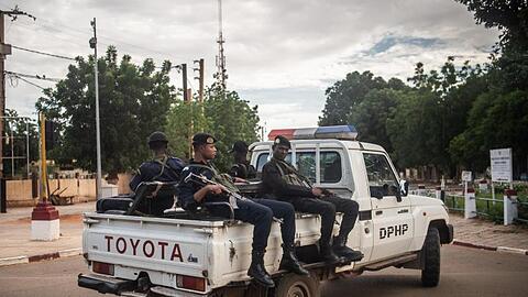 Polizisten in Niamey, der Hauptstadt der Republik Niger.
