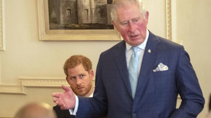 Prinz Harry (l.) und König Charles III. im Jahr 2018 in London.