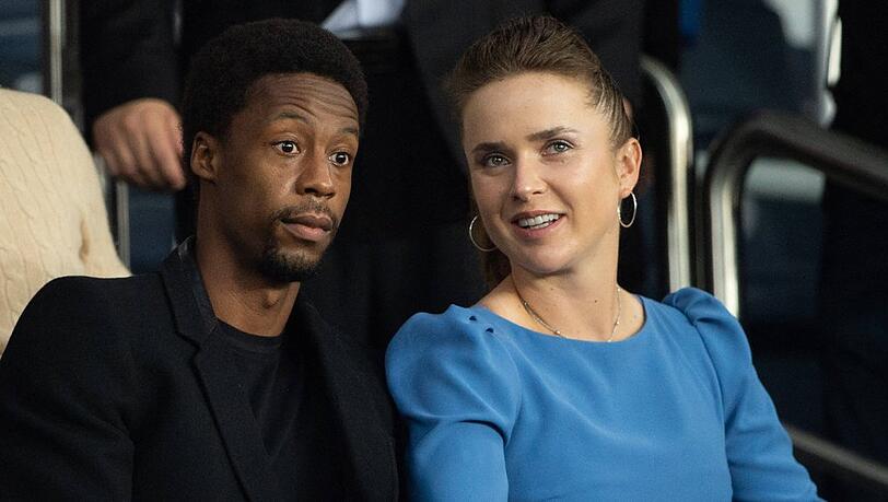 Elina Svitolina und Gaël Monfils 2021 in Paris. Elina Svitolina und Gaël Monfils 2021 in Paris.