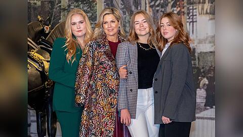 Königin Máxima mit ihren Töchtern Catharina-Amalia, Ariane und Alexia.