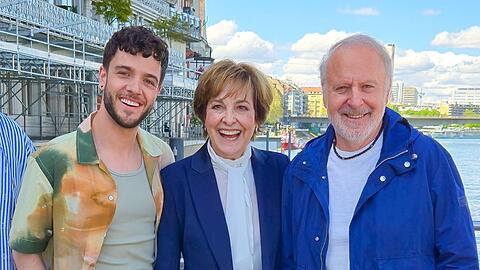 ESC-Pressekonferenz mit (v.l.): Luca Hänni, Paola Felix und Peter Reber.